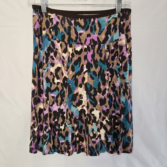 Diane Von Furstenberg Multicolor Leopard Print Pencil Skirt Size Small - Picture 5 of 9